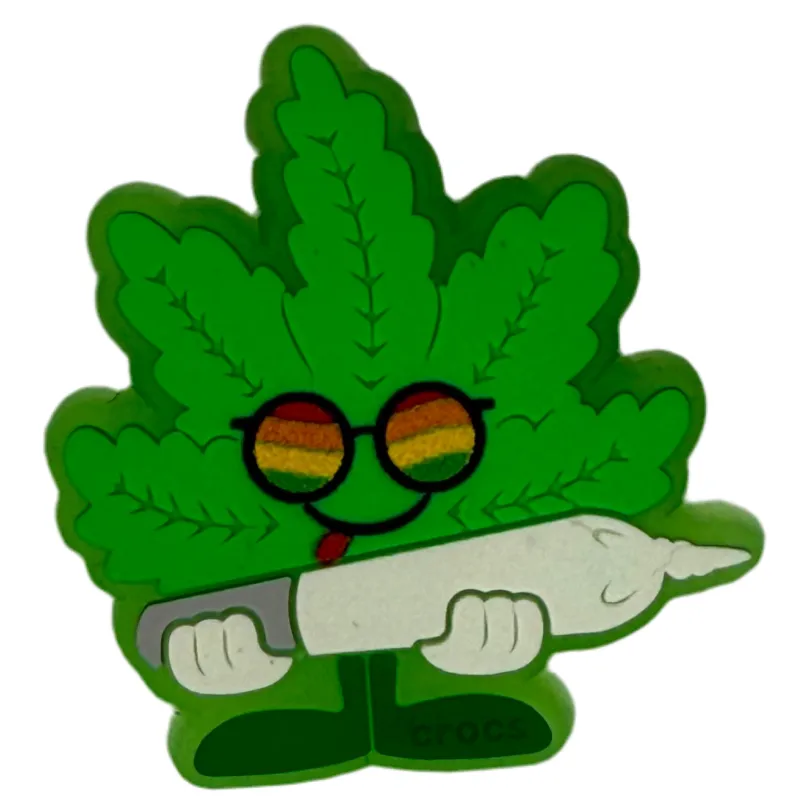 Crocs Jibbitz Hemp Leaf Spliff Charm sold by The Foot Factory