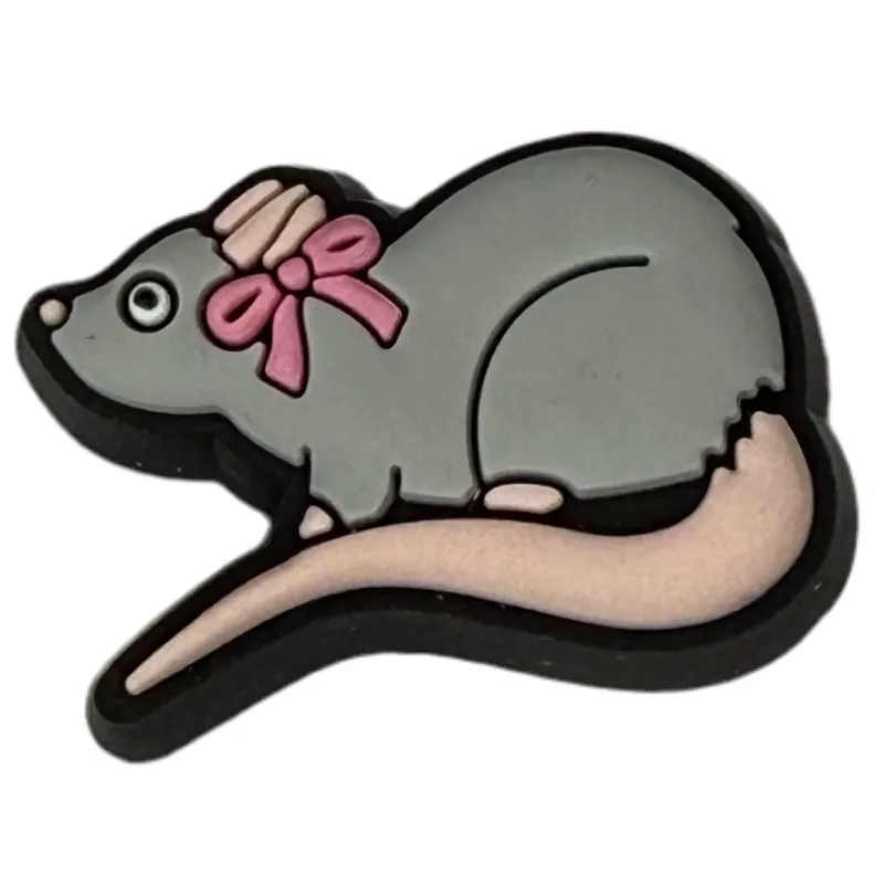 Crocs Jibbitz Rat with Bow Charm sold by The Foot Factory