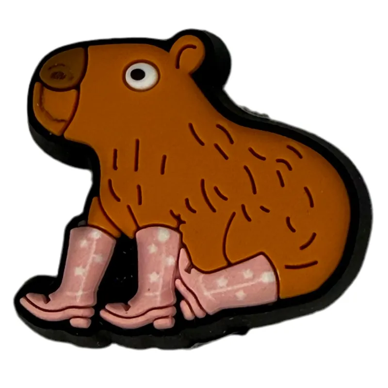 Crocs Jibbitz Capybara in Boots Charm sold by The Foot Factory