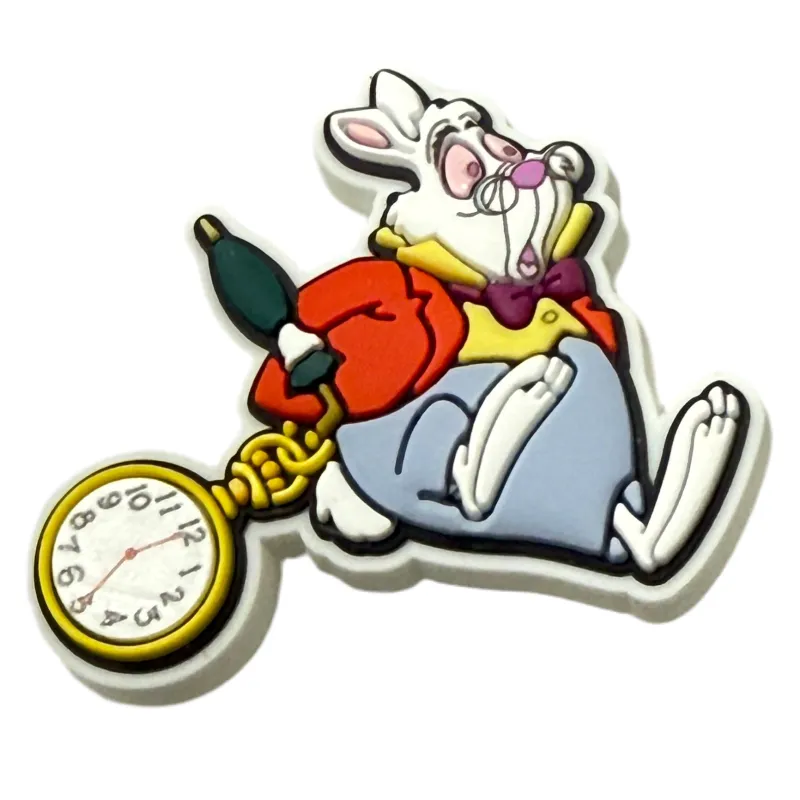 Crocs Jibbitz Disney Alice in Wonderland White Rabbit Charm sold by The Foot Factory