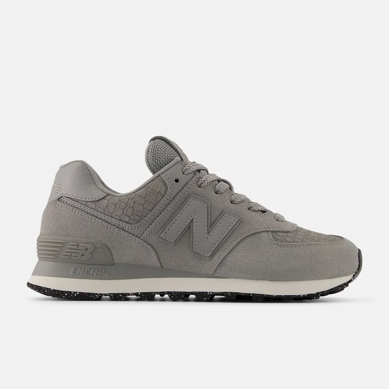 New Balance Womens 574 Fashion Trainers | Arctic Grey / Metallic Silver sold by The Foot Factory