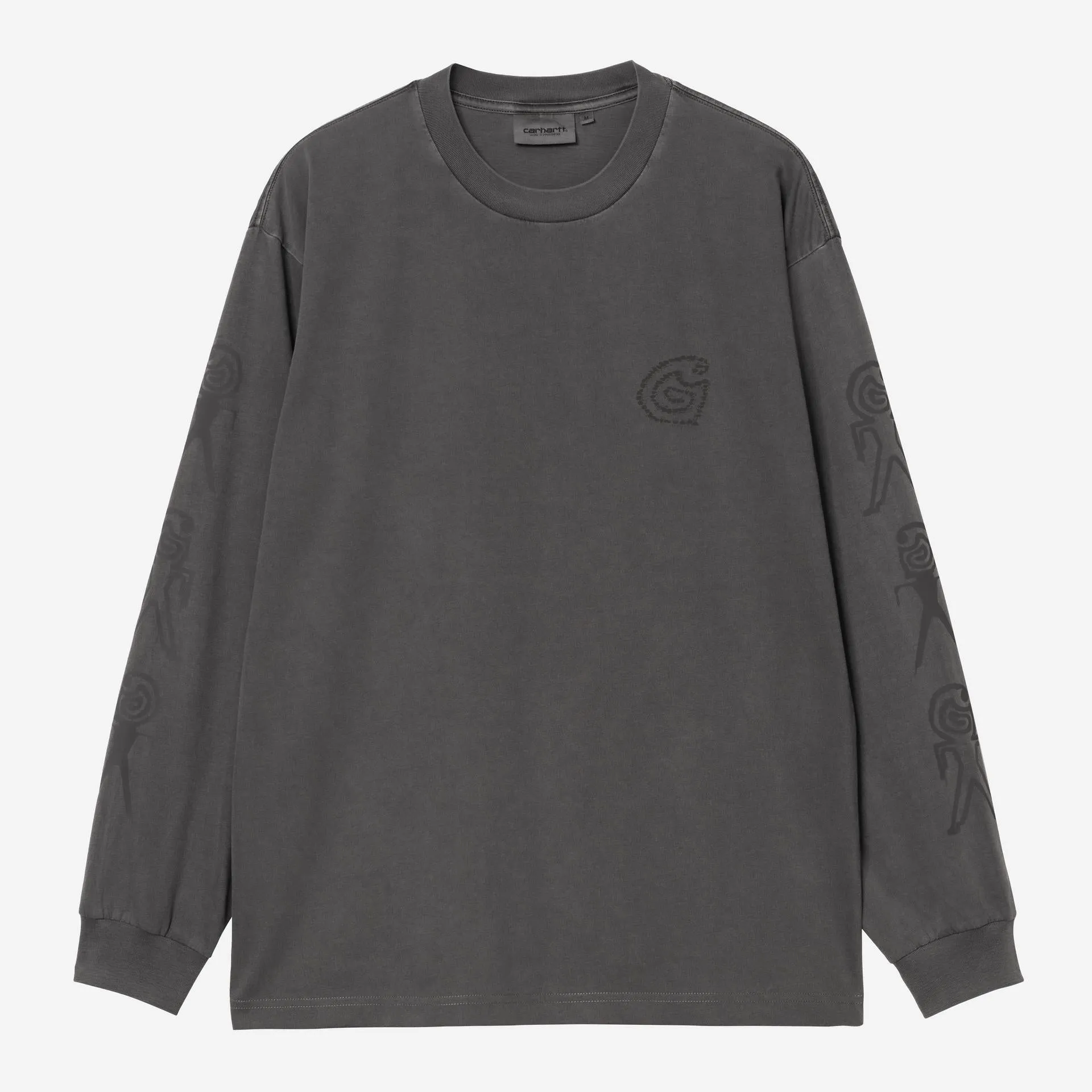 Carhartt WIP Mens Terrestrial Long Sleeve T-Shirt | Black sold by The Foot Factory product image thumbnail 2