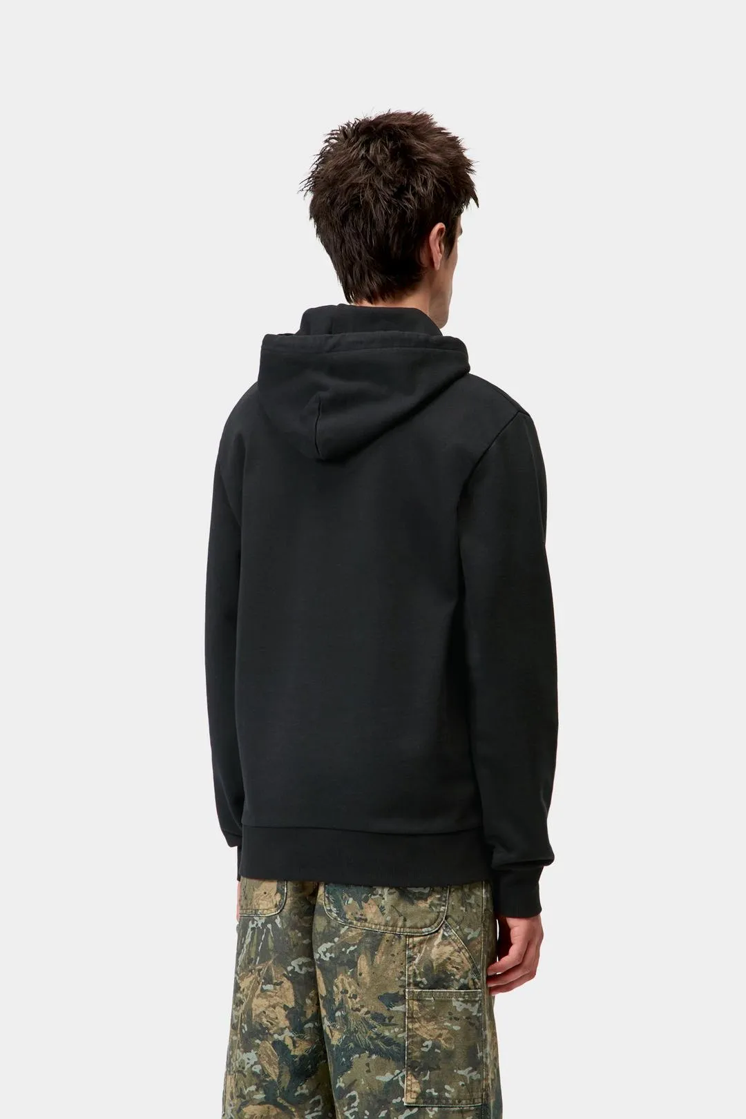 Carhartt WIP Mens Script Embroidery Hoodie | Black sold by The Foot Factory product image thumbnail 4