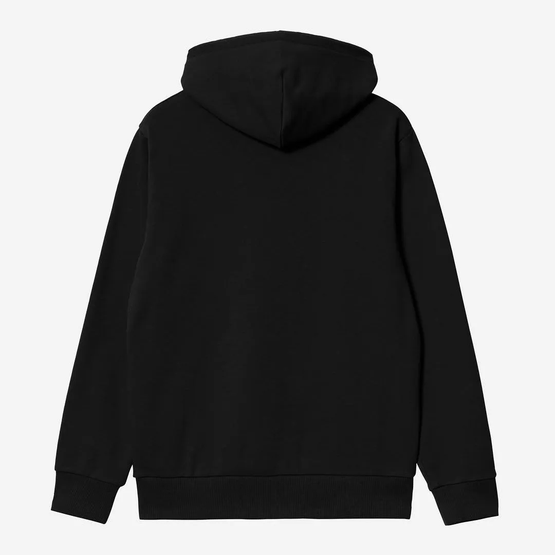 Carhartt WIP Mens Script Embroidery Hoodie | Black sold by The Foot Factory product image thumbnail 2