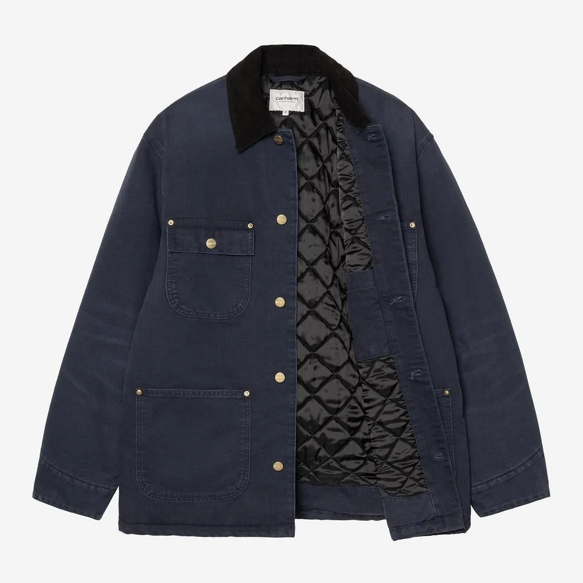 Carhartt WIP Mens OG Chore Coat Jacket | Dark Navy / Black Stone Canvas sold by The Foot Factory product image thumbnail 3