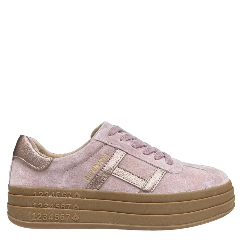 Drilleys Womens Sixty Eight Trainers | Pink Daisy sold by The Foot Factory