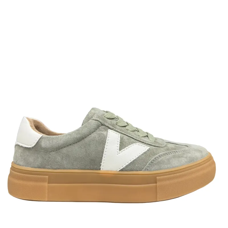 Drilleys Womens Ninety Trainers | Calming Green sold by The Foot Factory