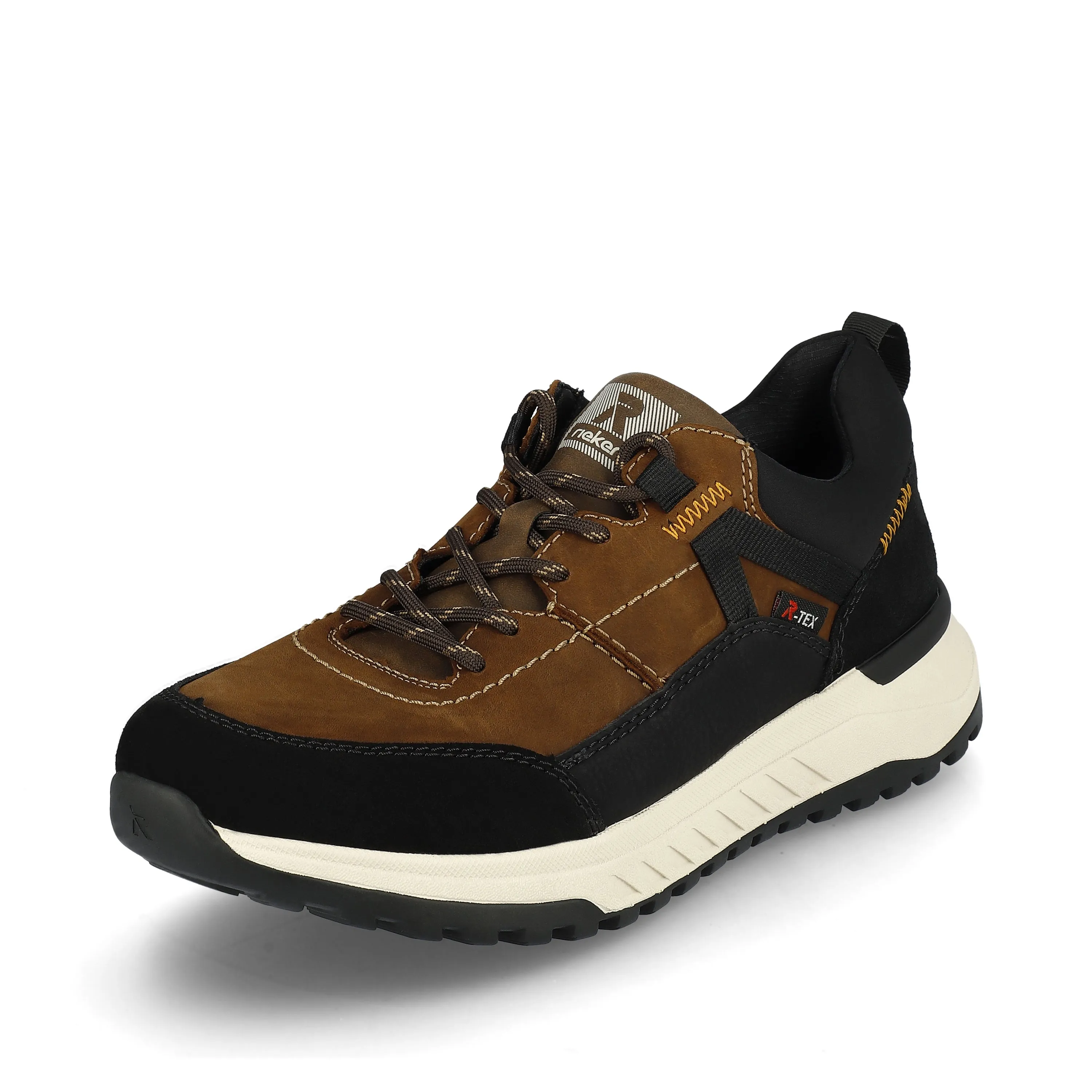 Rieker Mens Comfort Width Leather Trainers | Brown sold by The Foot Factory product image thumbnail 2