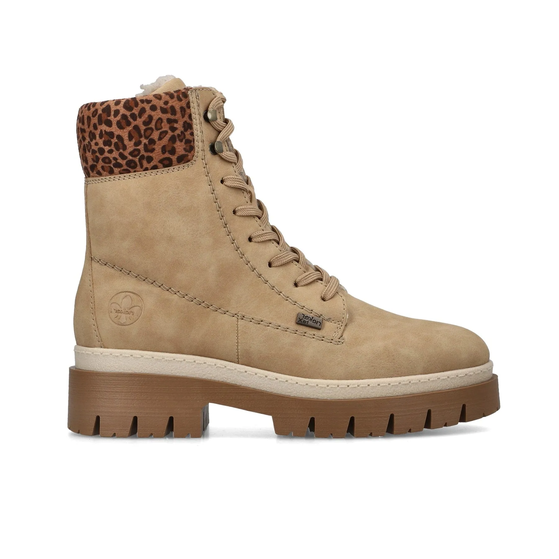 Rieker Womens Fashion Ankle Boots | Beige sold by The Foot Factory