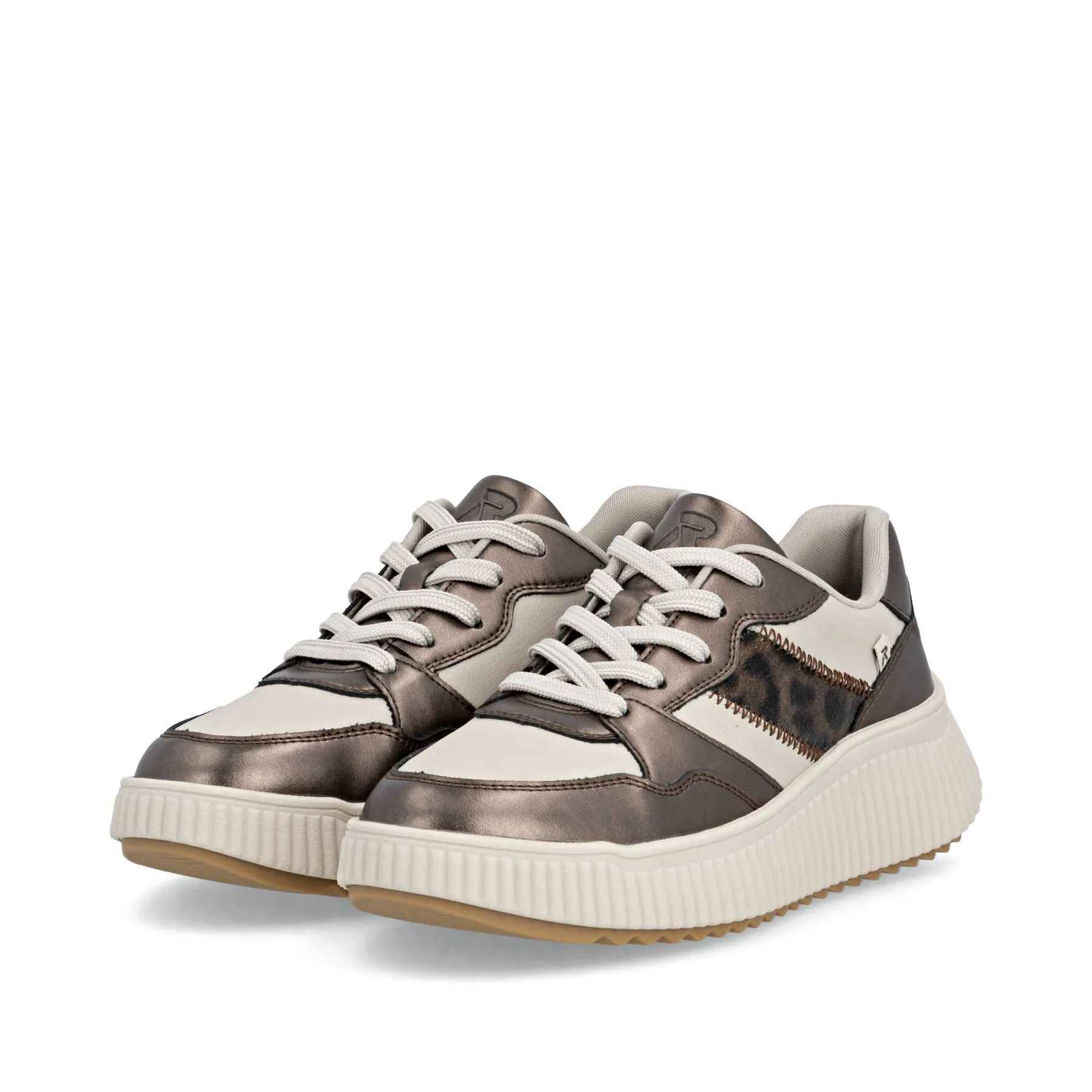 Rieker Womens Fashion Leather Trainers | Beige sold by The Foot Factory product image thumbnail 2