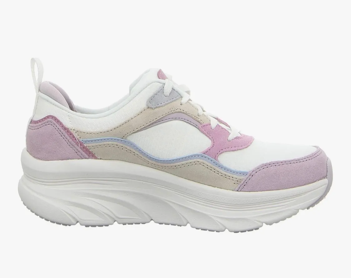 Skechers Dlux Walker New Moment Synthetic Trainers White/Purple sold by The Foot Factory product image thumbnail 2