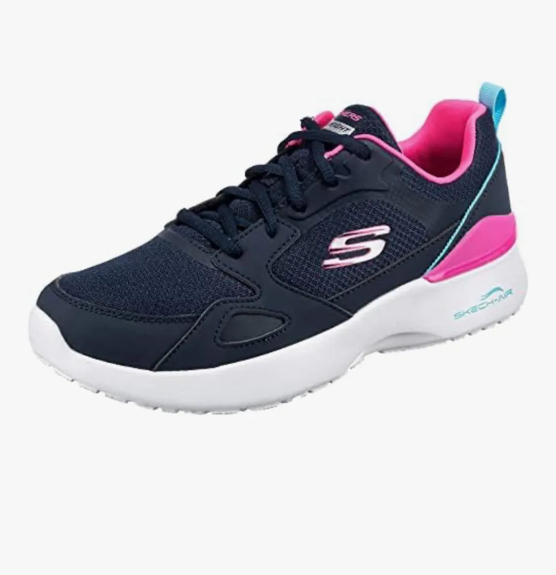 Skechers Womens Skech-Air Dynamight Carefree Trainers - Navy / Pink sold by The Foot Factory