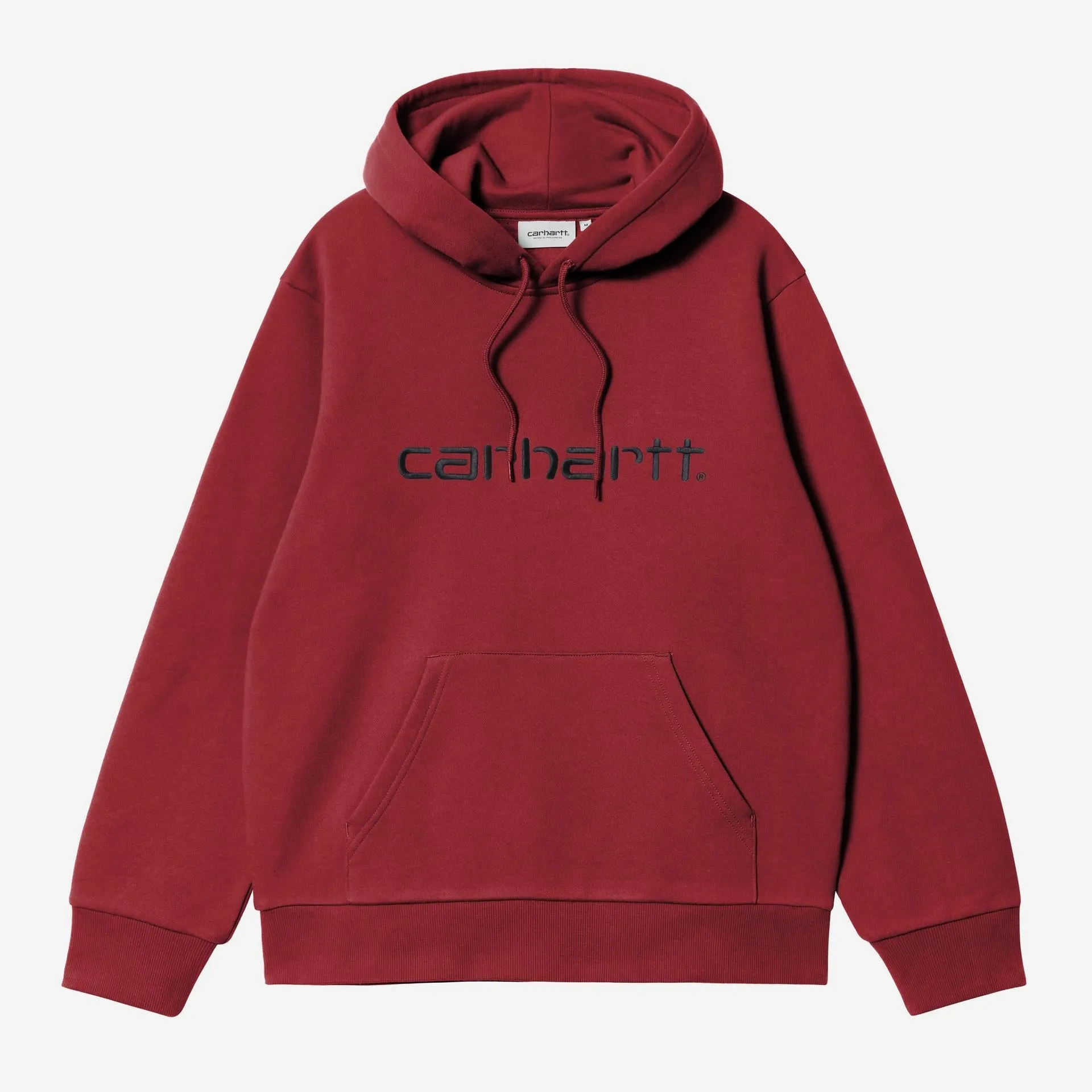 Carhartt WIP Mens Carhartt Hoodie | Scarlet / Graphite sold by The Foot Factory