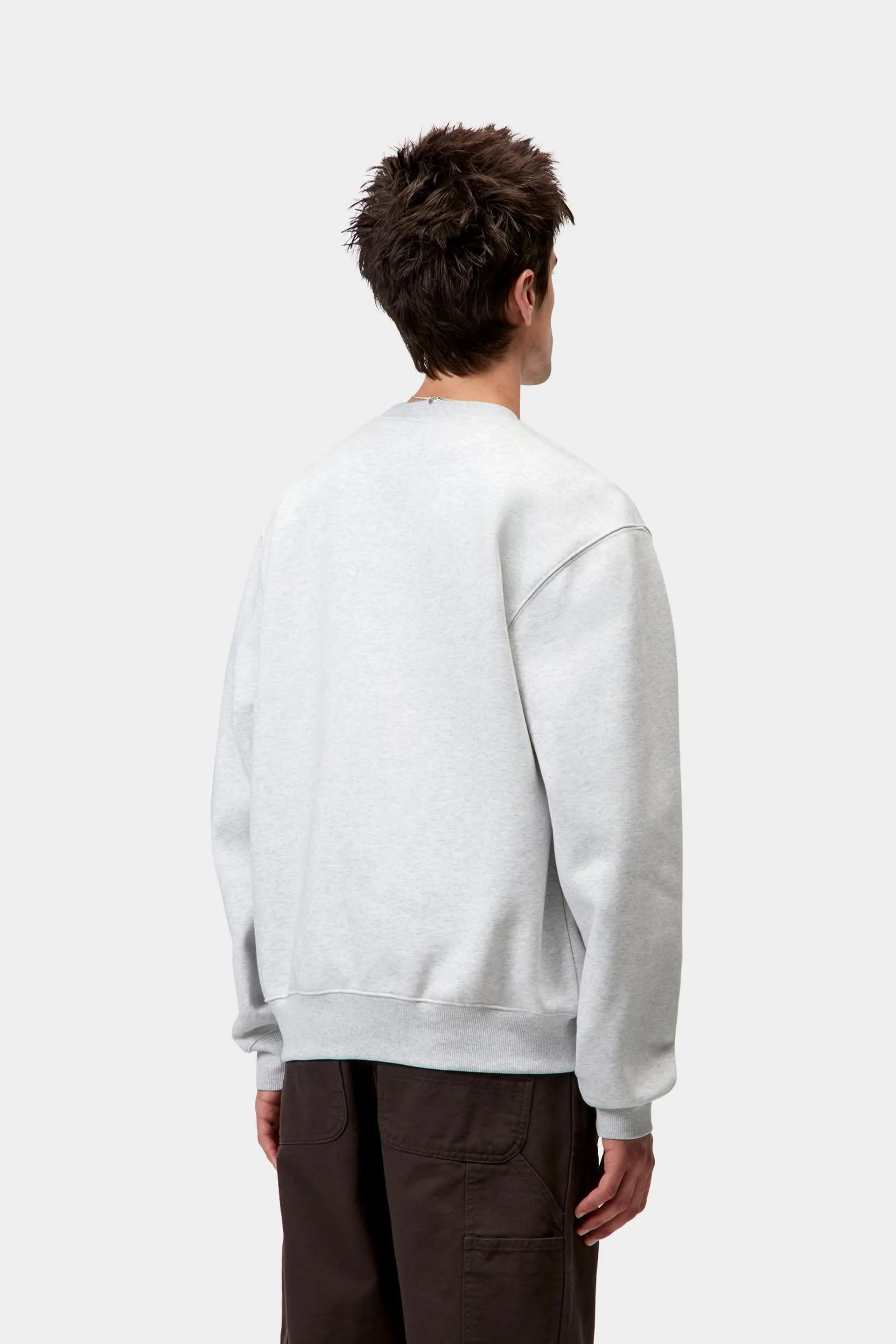 Carhartt WIP Mens Carhartt Sweat Top | Ash Heather / Rondo sold by The Foot Factory product image thumbnail 4