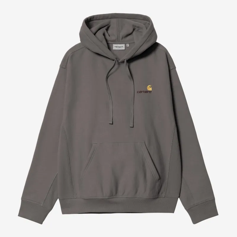 Carhartt WIP Mens American Script Hoodie | Porphyry sold by The Foot Factory