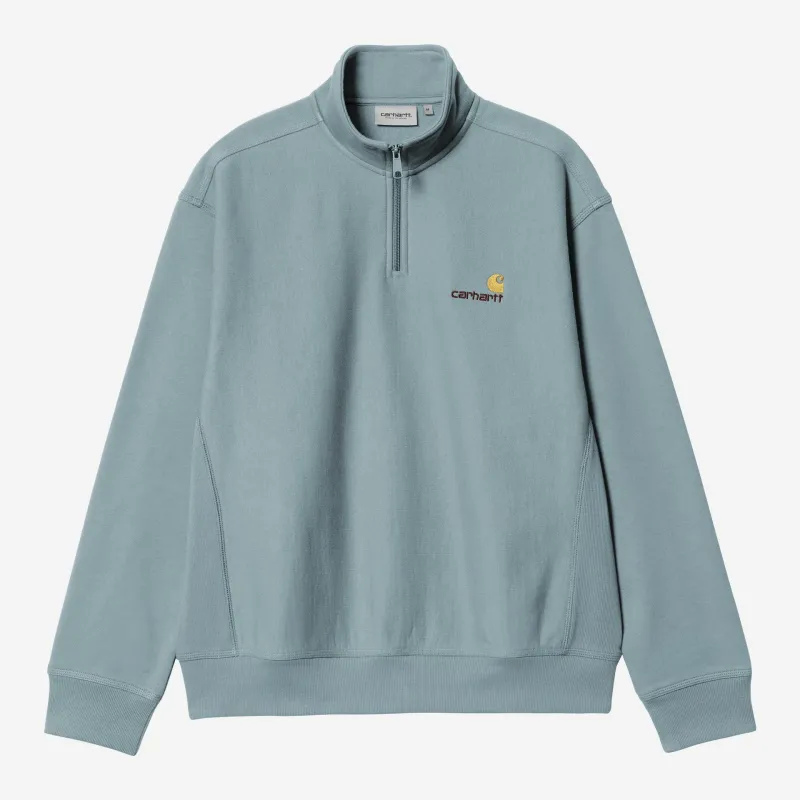 Carhartt WIP Mens Half Zip American Script Sweat Top | Citadel sold by The Foot Factory