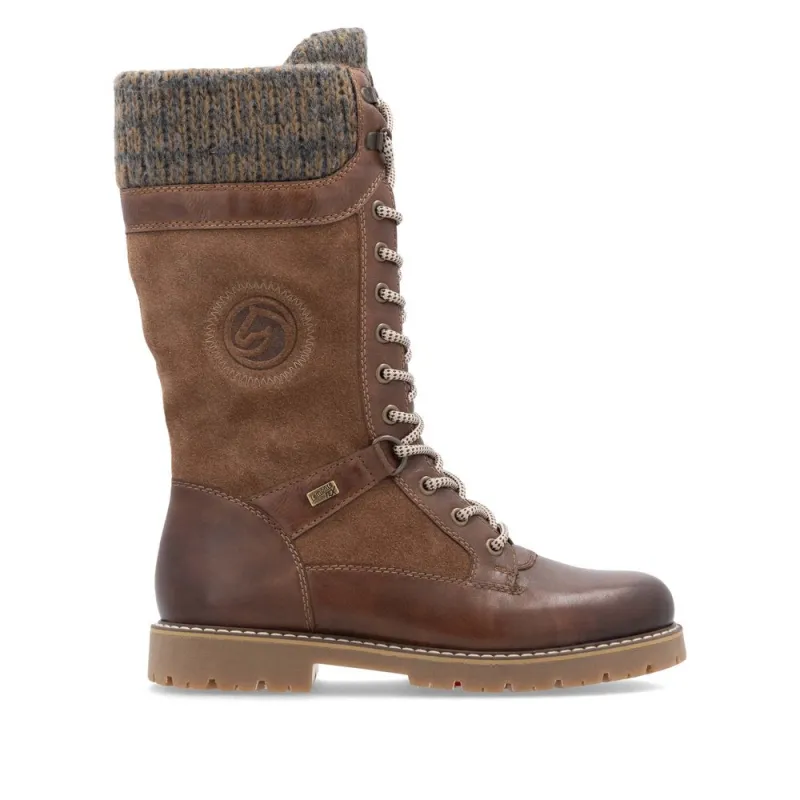 Remonte Womens Fashion Tall Boot | Brown made by Remonte