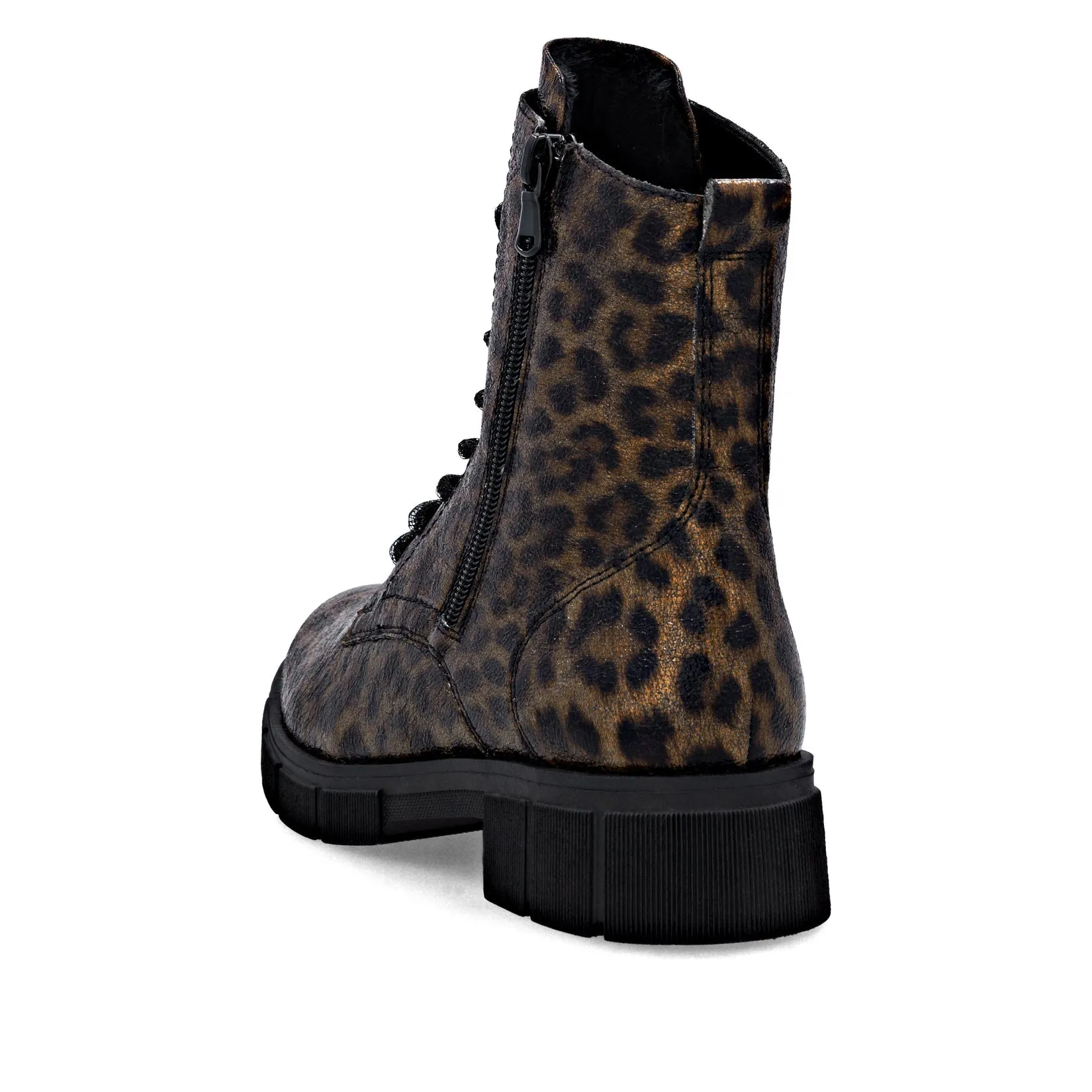 Remonte Womens Fashion Animal Print Ankle Boot | Metallic Black sold by The Foot Factory product image thumbnail 4
