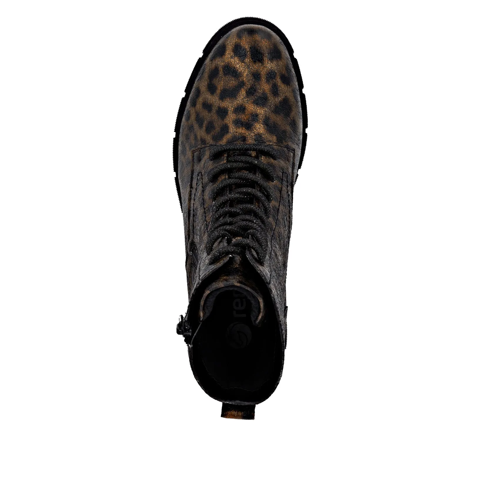 Remonte Womens Fashion Animal Print Ankle Boot | Metallic Black sold by The Foot Factory product image thumbnail 5