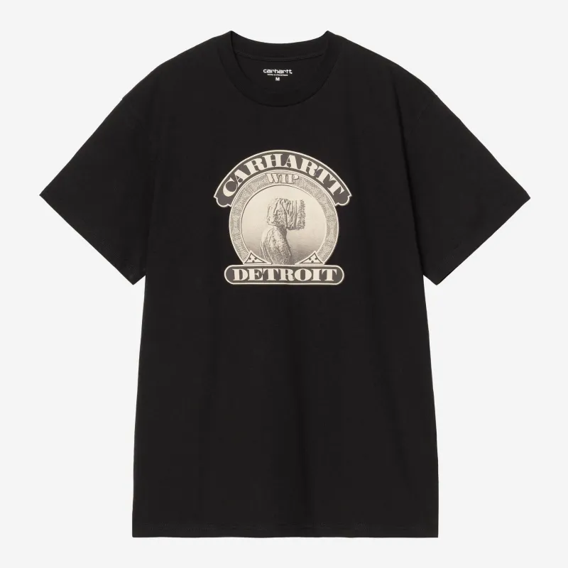 Carhartt WIP Mens Cold World T-Shirt | Black sold by The Foot Factory