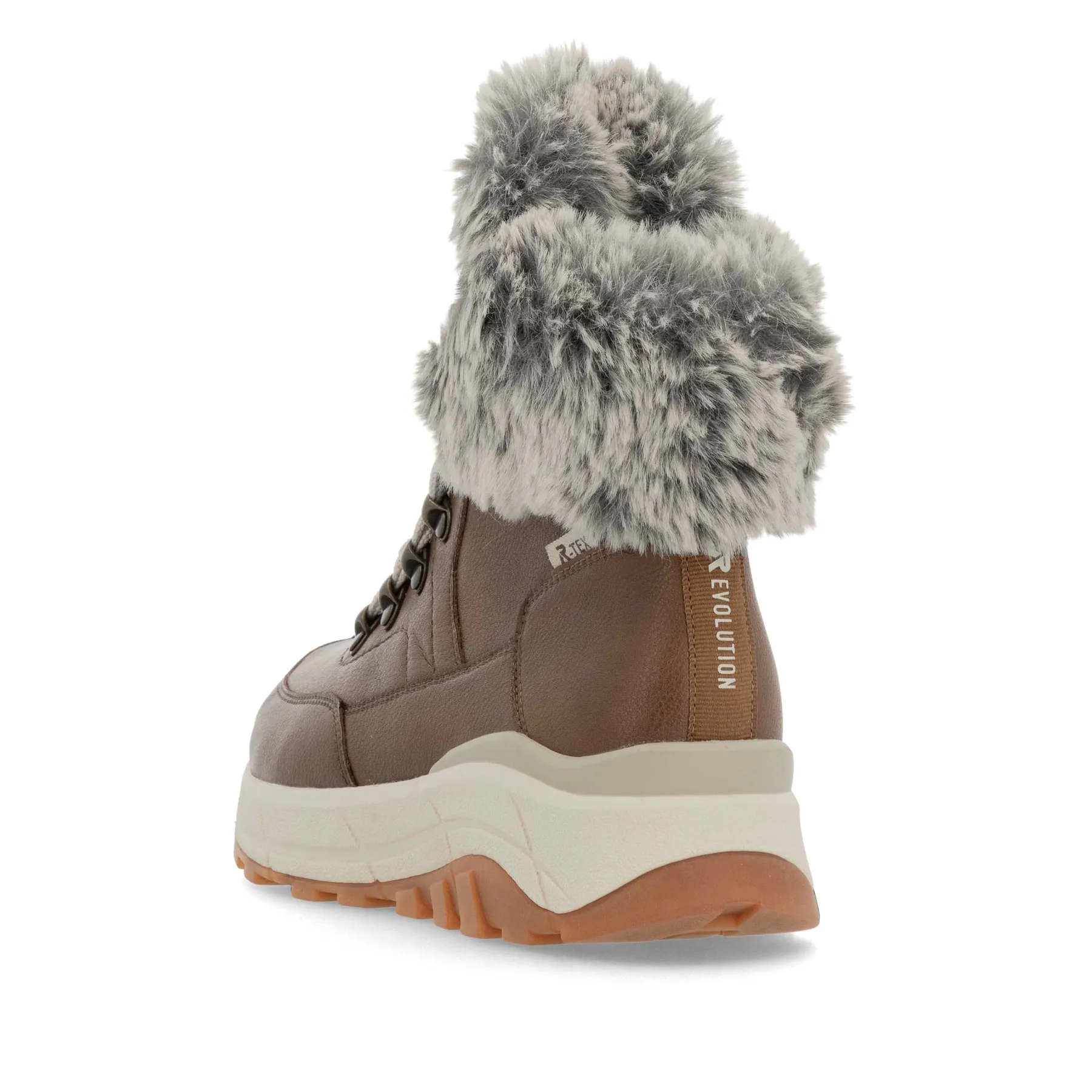 Rieker Womens Fleece Lined Leather Ankle Boots | Brown sold by The Foot Factory product image thumbnail 4