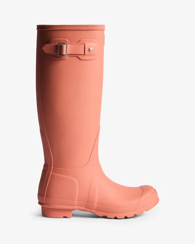 Hunter Womens Tall Wellington Boots | Terracota sold by The Foot Factory