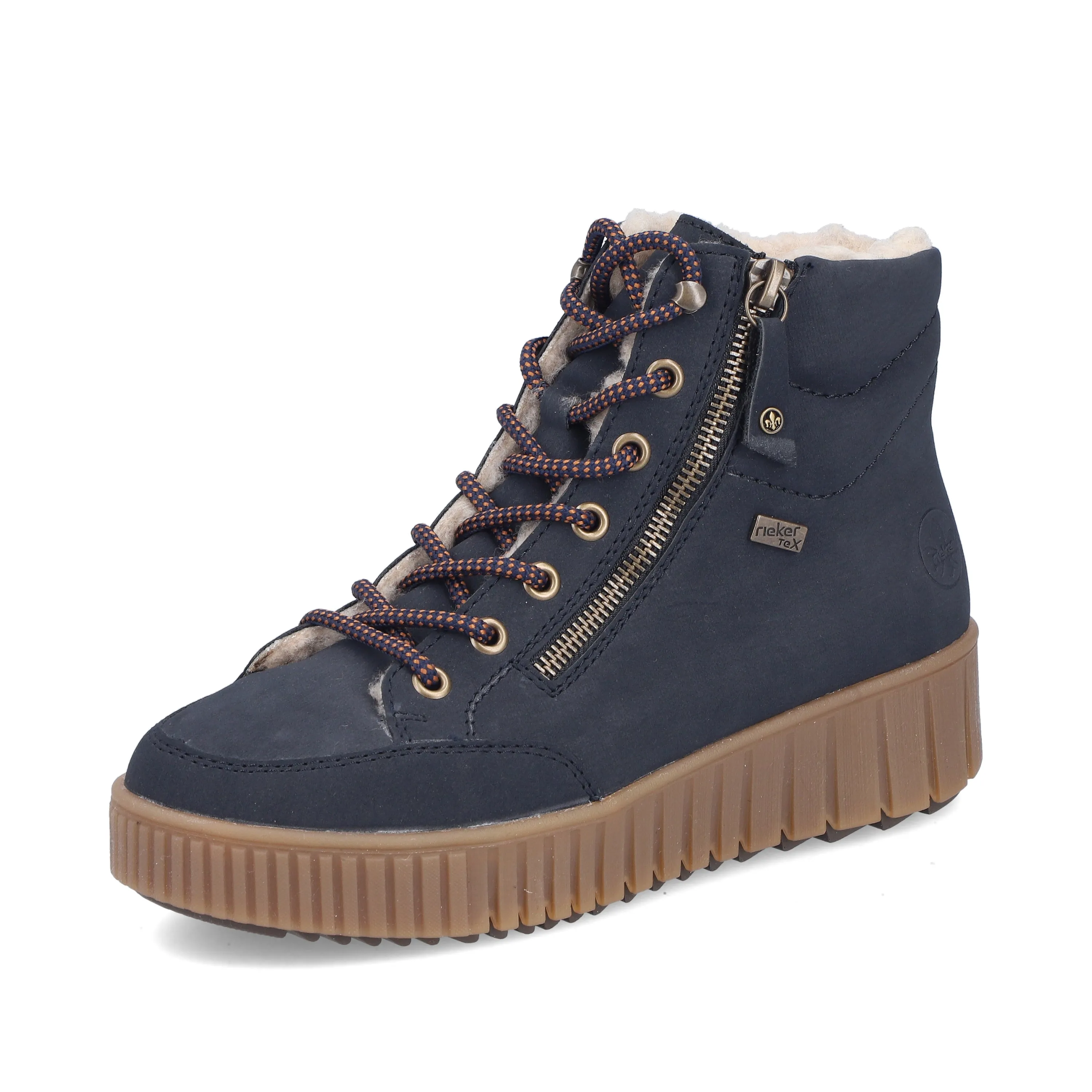 Rieker Womens Fleece Lined Ankle Boots | Blue sold by The Foot Factory product image thumbnail 2