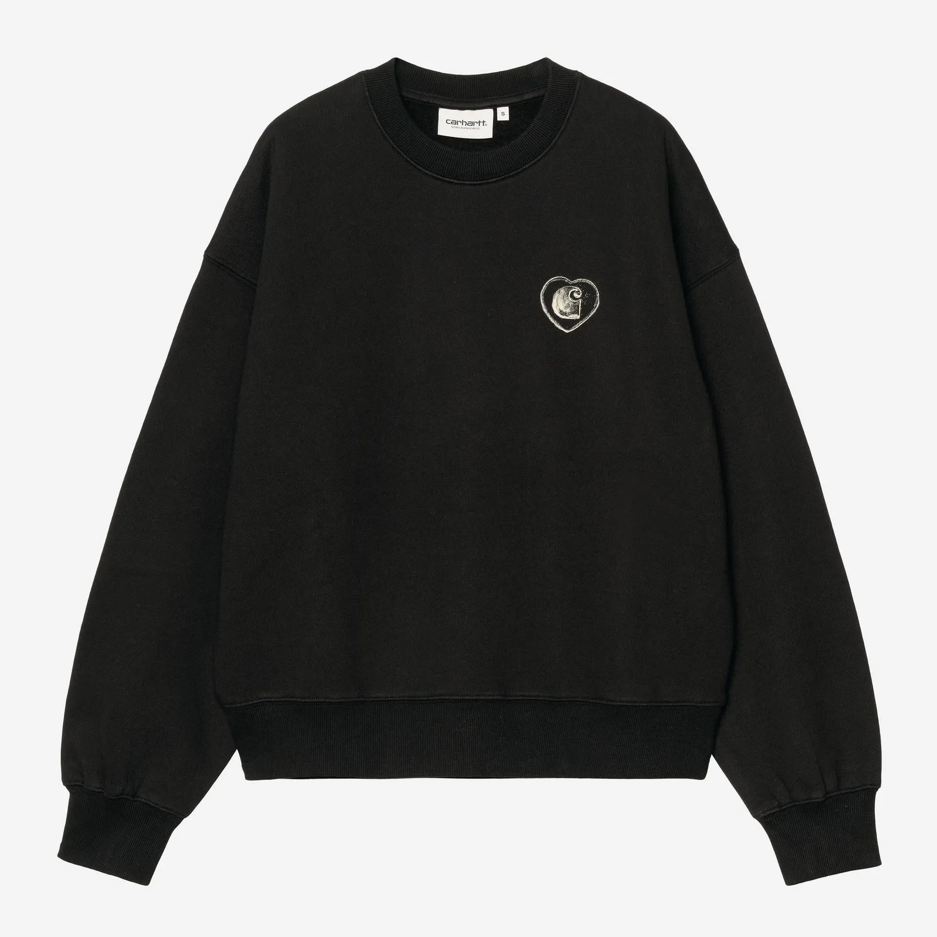 Carhartt Womens Hearts of Hartts Sweatshirt | Black sold by The Foot Factory product image thumbnail 2