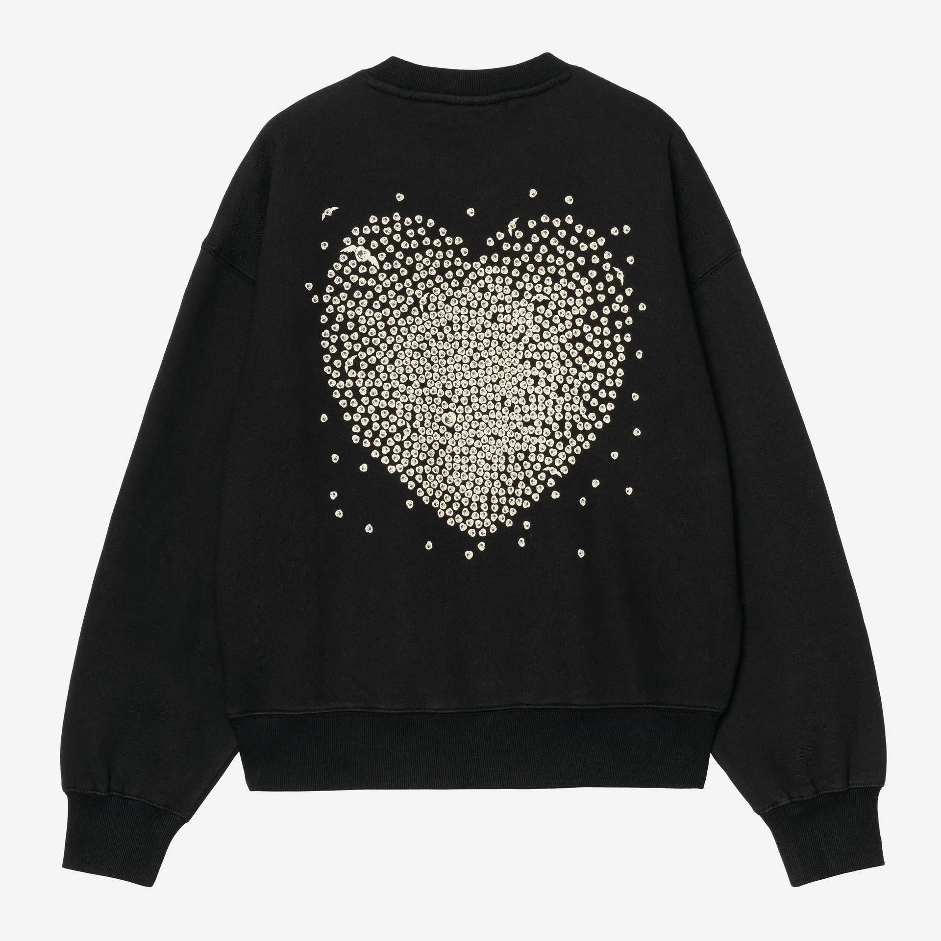 Carhartt Womens Hearts of Hartts Sweatshirt | Black sold by The Foot Factory