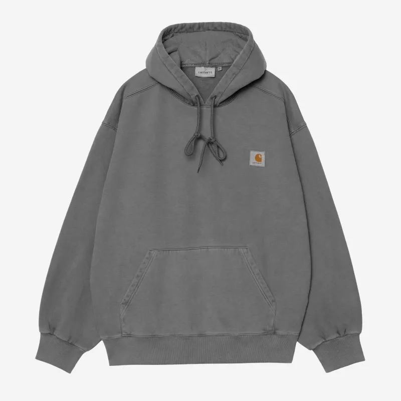 Carhartt WIP Mens Vista Sweat Hoodie | Black Garment Dyed sold by The Foot Factory