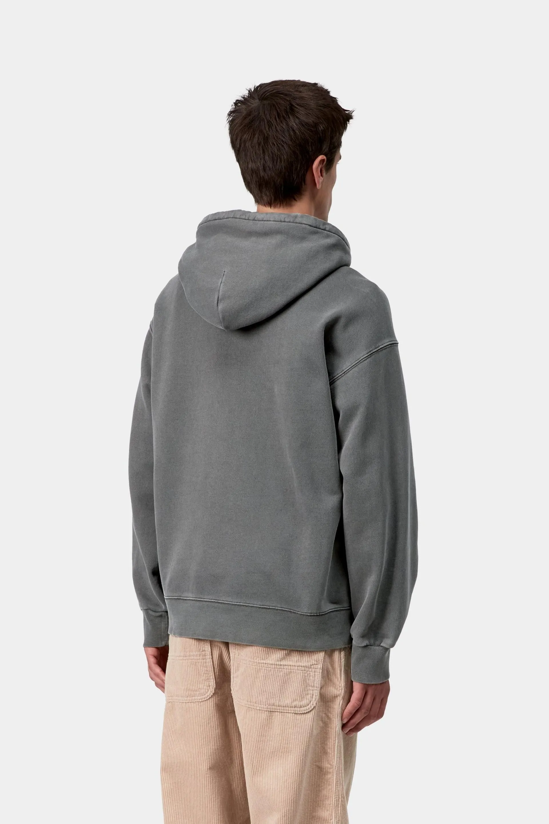 Carhartt WIP Mens Vista Sweat Hoodie | Black Garment Dyed sold by The Foot Factory product image thumbnail 4