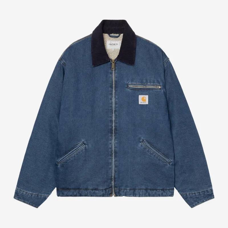 Carhartt WIP Mens OG Detroit Maitland Denim Jacket | Blue / Dark Navy sold by The Foot Factory
