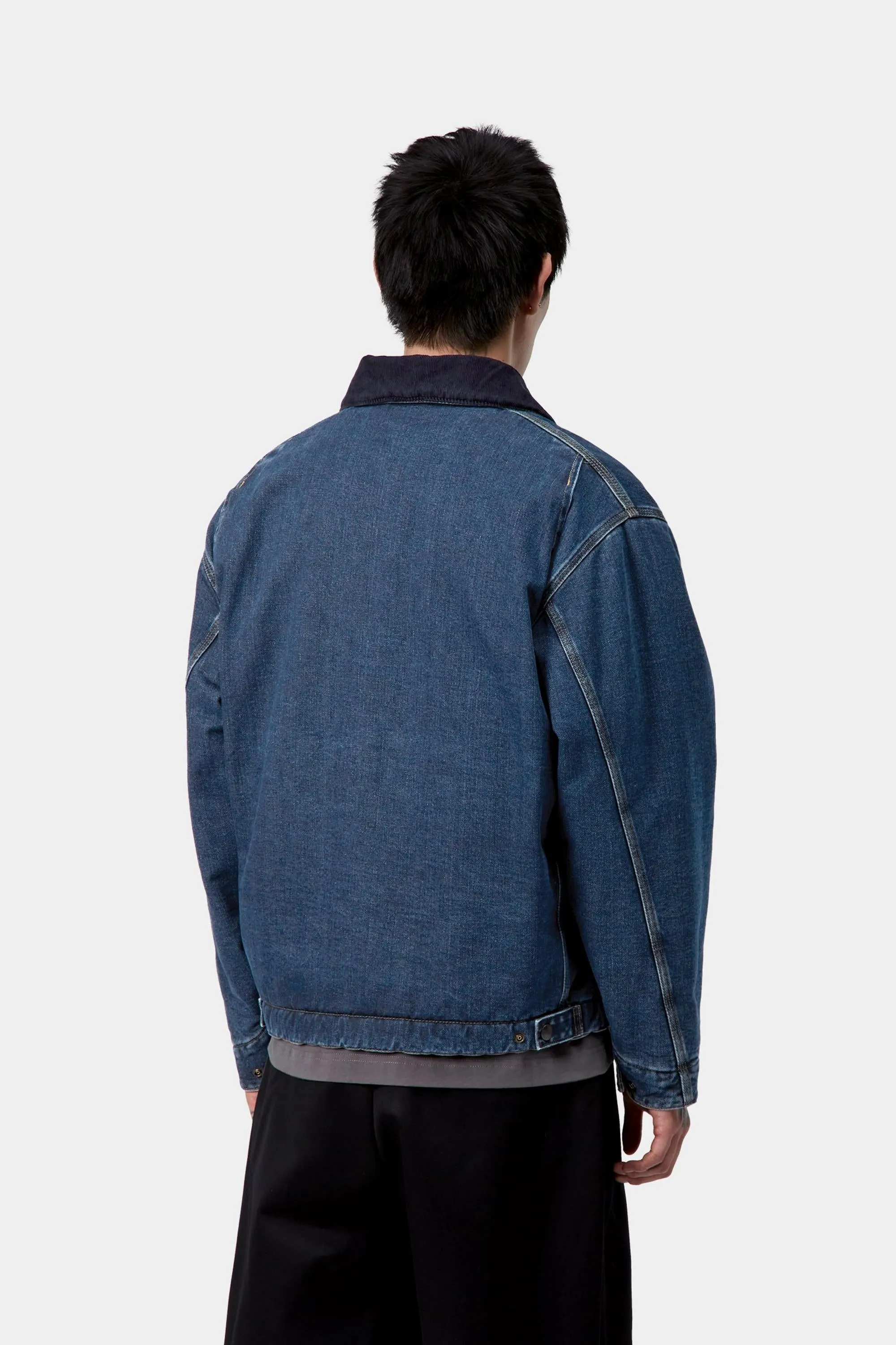 Carhartt WIP Mens OG Detroit Maitland Denim Jacket | Blue / Dark Navy sold by The Foot Factory product image thumbnail 5