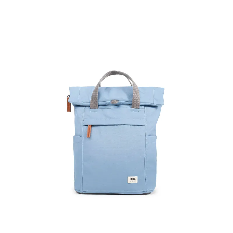 ROKA Finchley A Retro Blue Small Recycled Canvas Bag sold by The Foot Factory