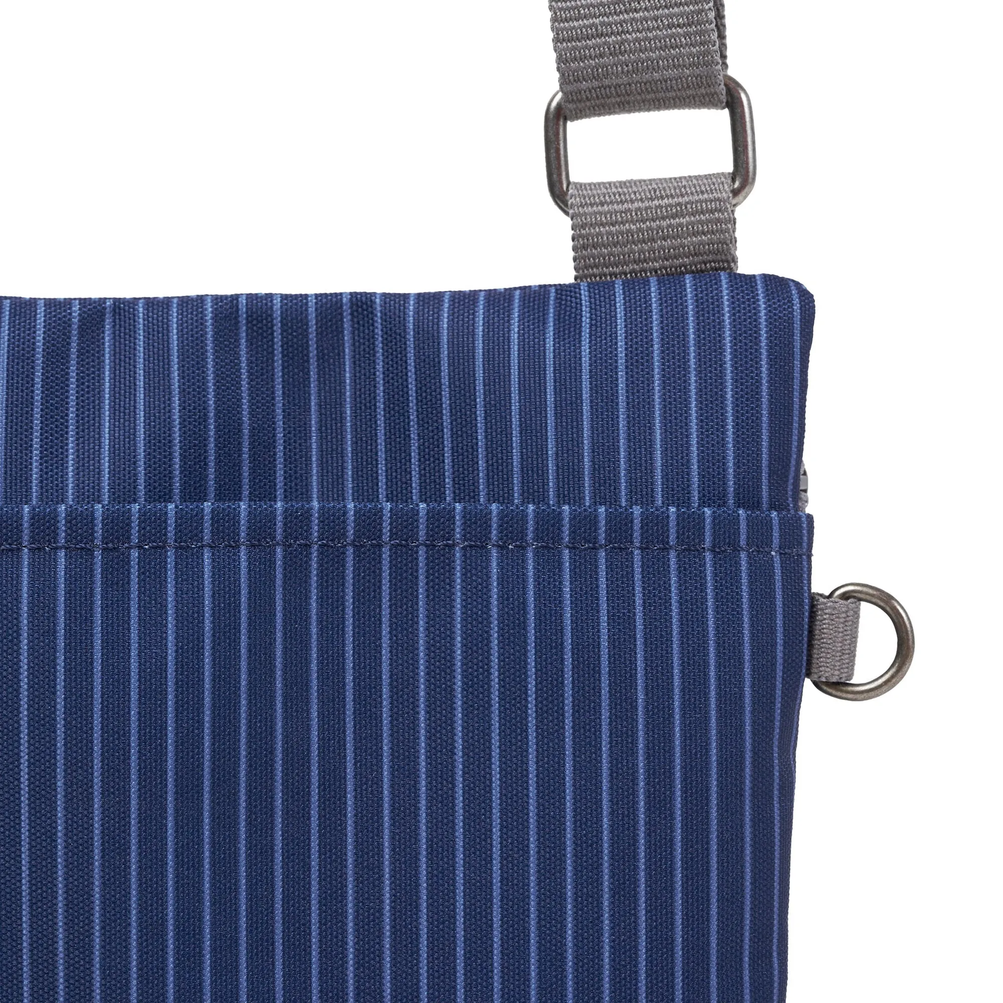 ROKA Chelsea B Dark Denim Pinstripe Recycled Nylon Bag sold by The Foot Factory product image thumbnail 4