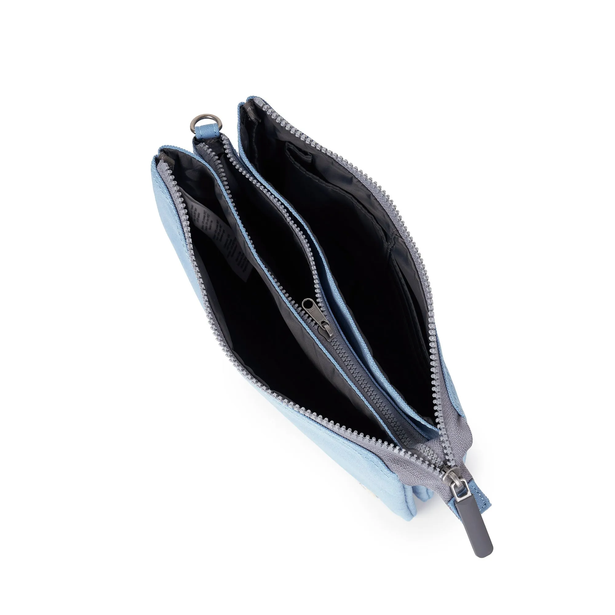 ROKA Carnaby Crossbody XL Retro Blue Recycled Canvas Bag sold by The Foot Factory product image thumbnail 5