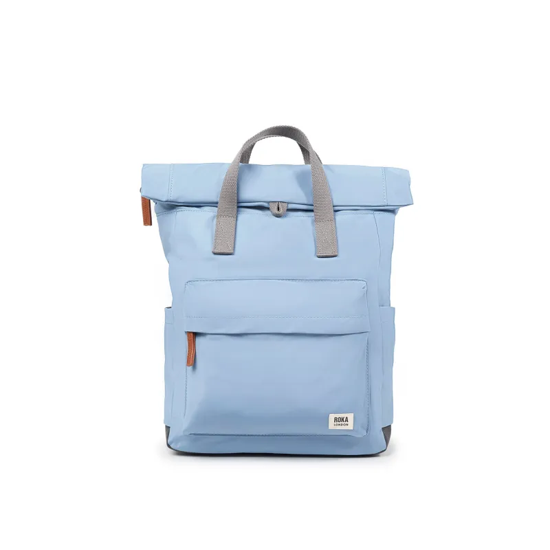 ROKA Canfield B Retro Blue Medium Recycled Nylon Bag sold by The Foot Factory