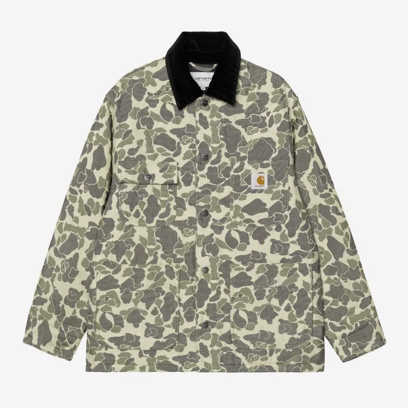 Carhartt WIP Mens Tapestry Chore Coat Jacket | Camo Duck Green sold by The Foot Factory