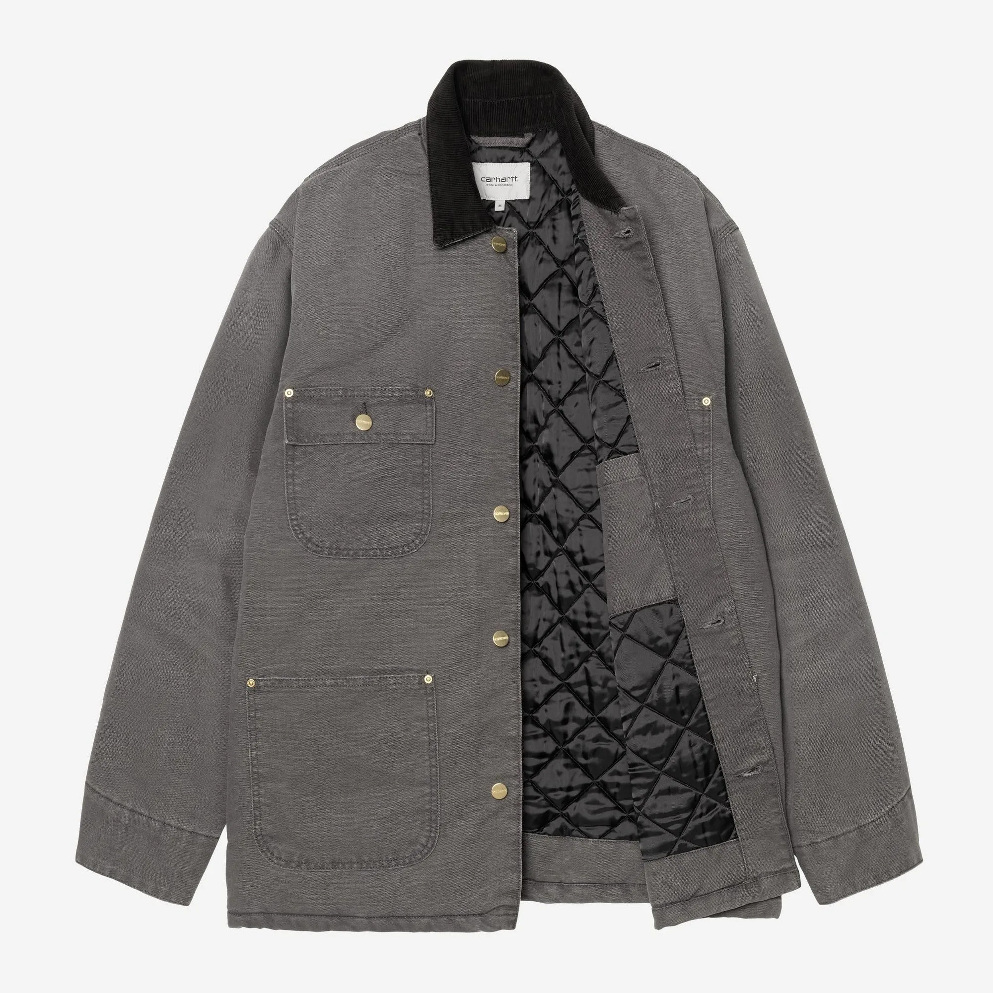 Carhartt WIP Mens OG Chore Coat Jacket | Graphite / Black Stone Canvas sold by The Foot Factory product image thumbnail 2