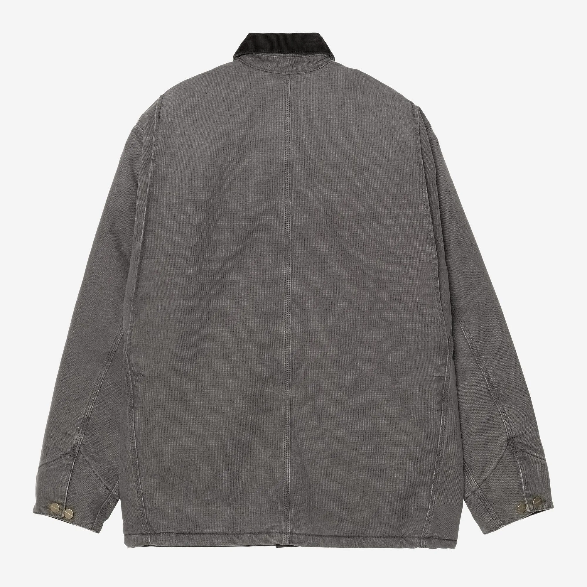 Carhartt WIP Mens OG Chore Coat Jacket | Graphite / Black Stone Canvas sold by The Foot Factory product image thumbnail 3