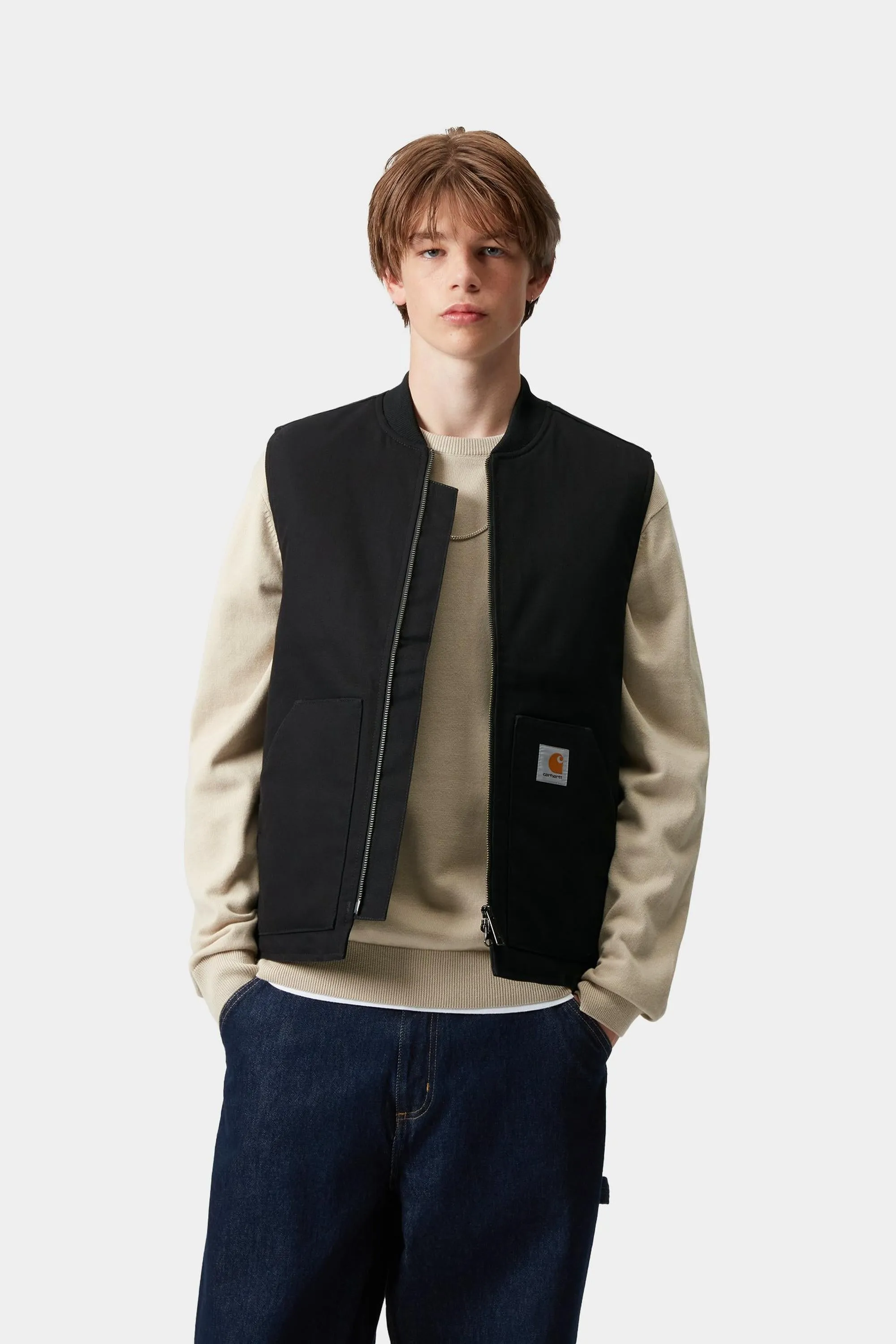 Carhartt WIP Mens Classic Vest | Black Rigid sold by The Foot Factory product image thumbnail 3