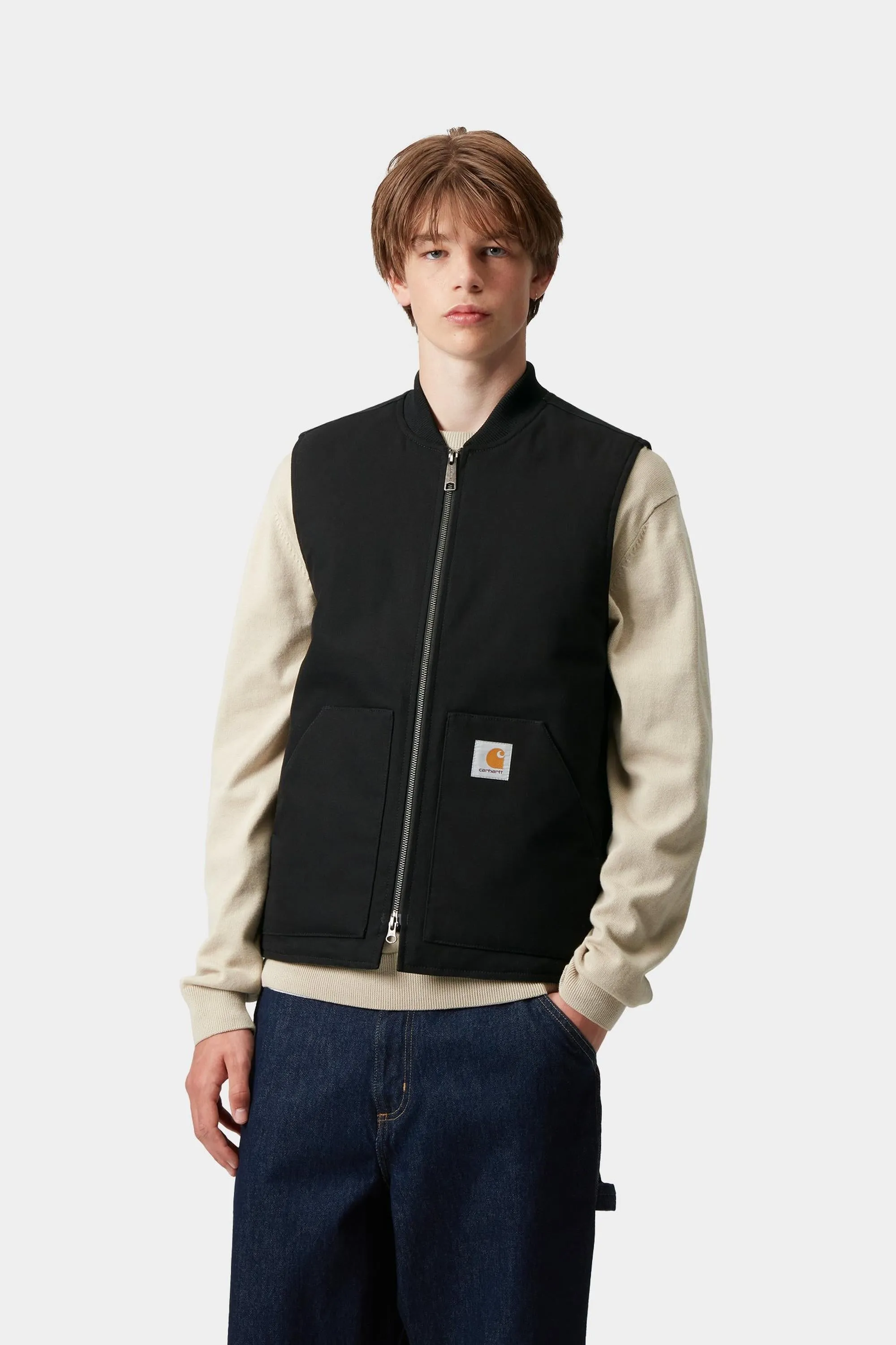 Carhartt WIP Mens Classic Vest | Black Rigid sold by The Foot Factory product image thumbnail 5