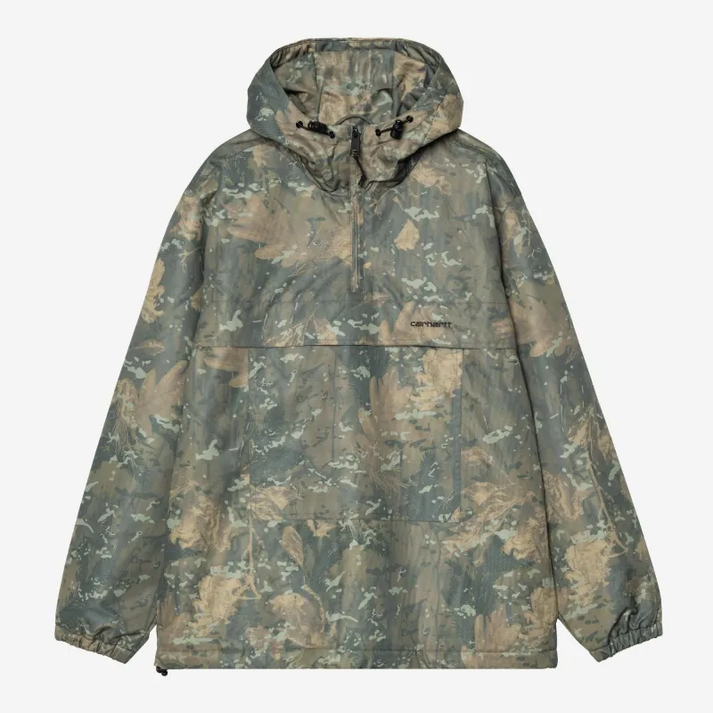 Carhartt WIP Mens Windbreaker Pullover Jacket | Camo Green sold by The Foot Factory
