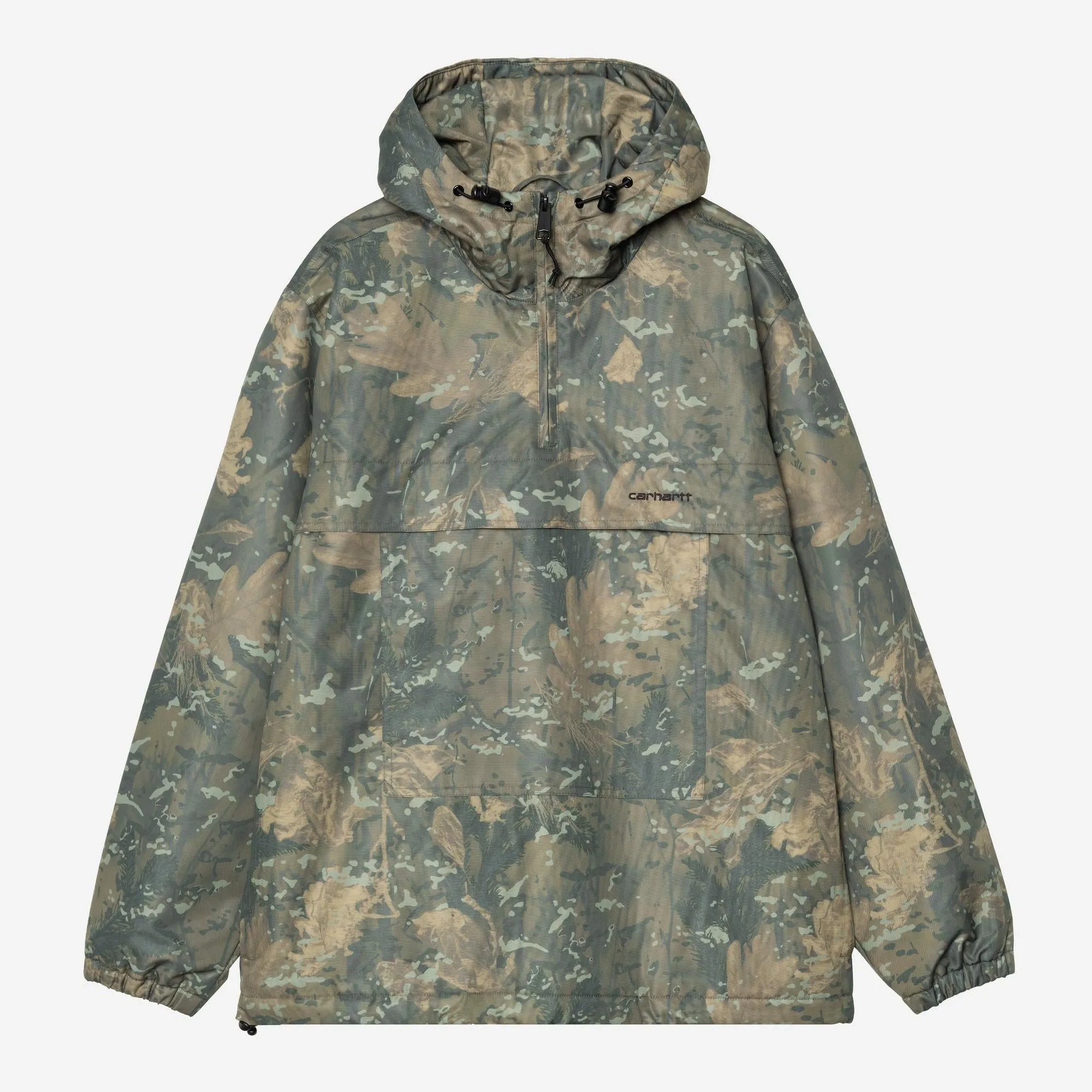 Carhartt WIP Mens Windbreaker Pullover Jacket | Camo Green sold by The Foot Factory