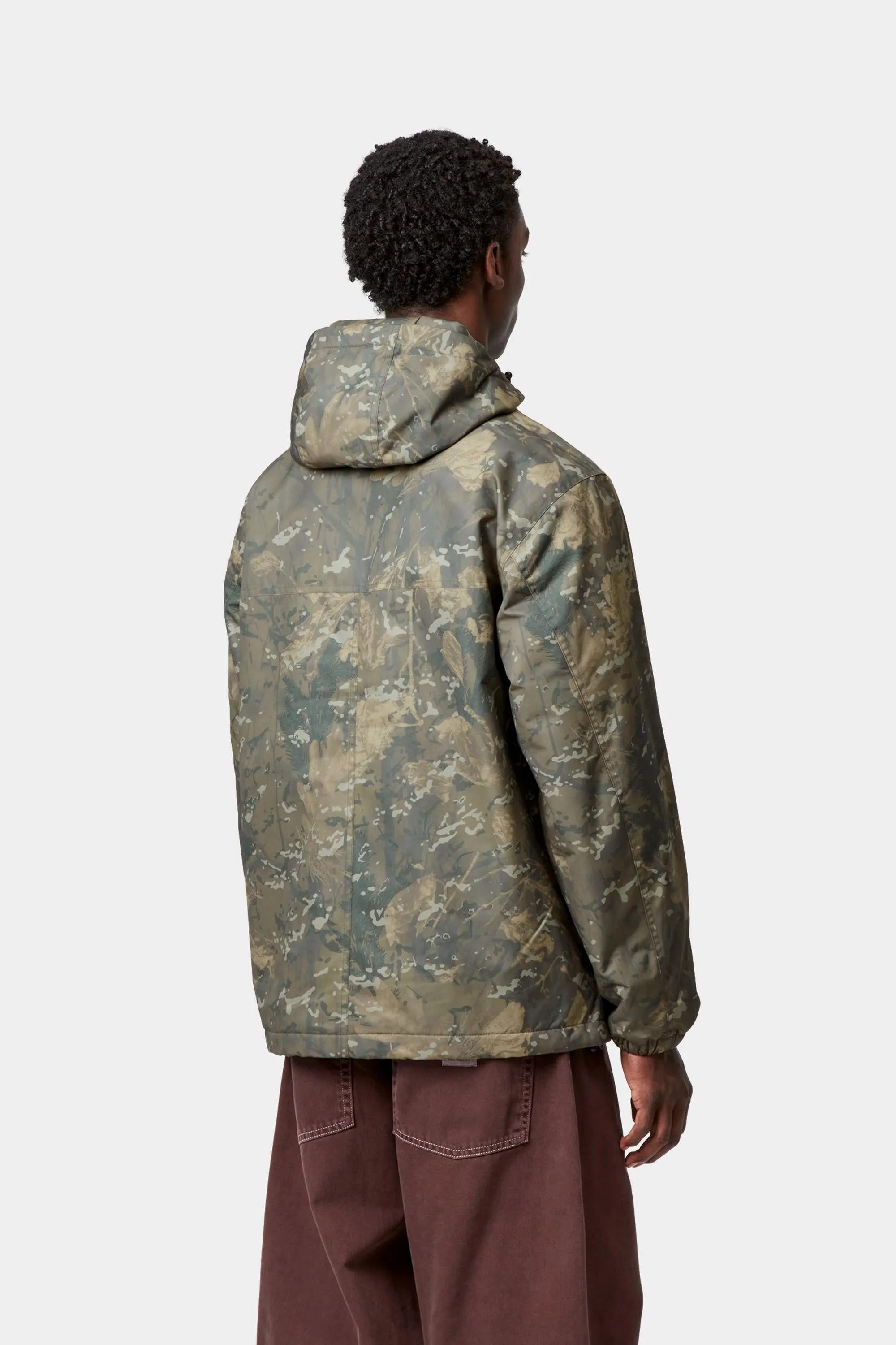 Carhartt WIP Mens Windbreaker Pullover Jacket | Camo Green sold by The Foot Factory product image thumbnail 4