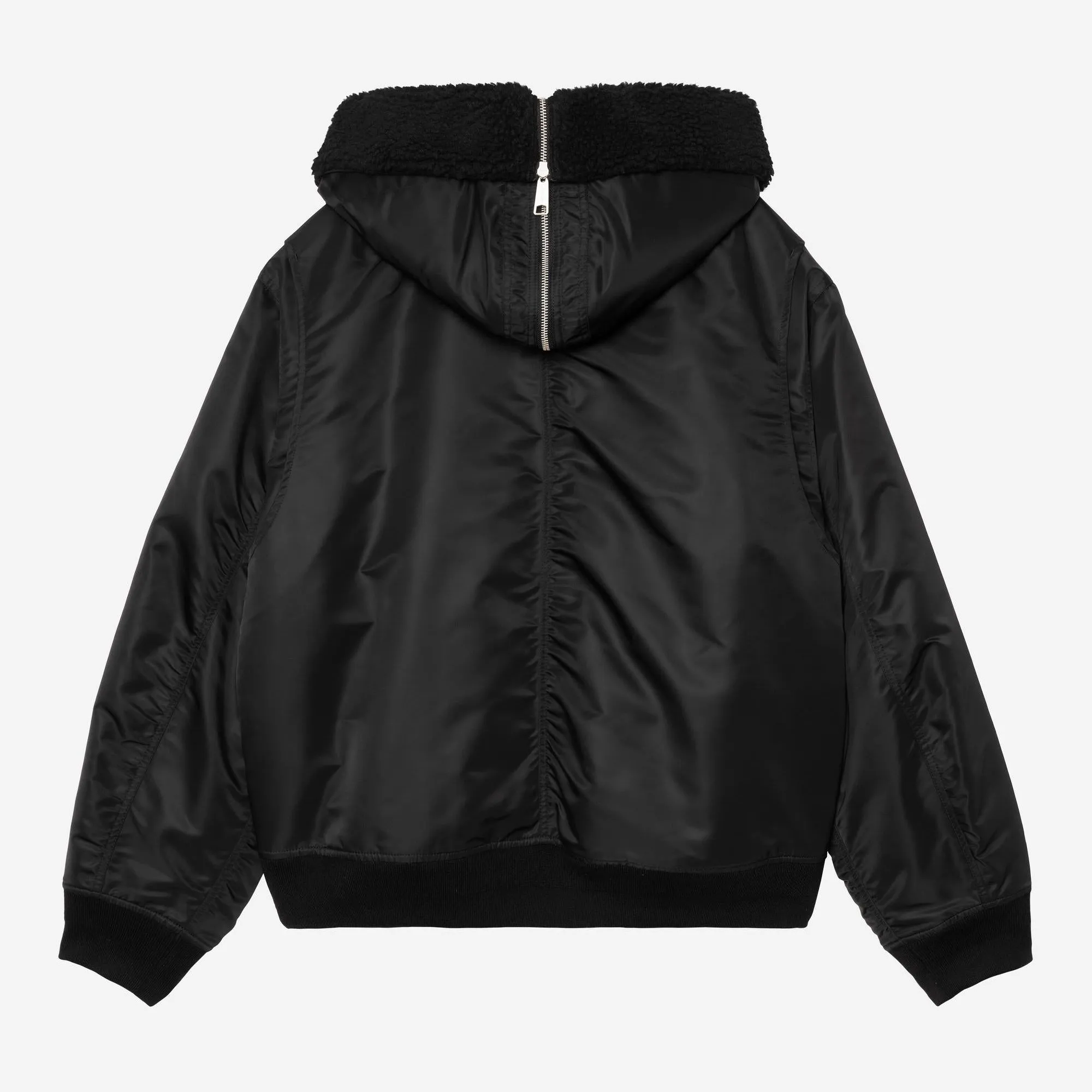 Carhartt WIP Mens Oltera Bomber Hooded Jacket | Black / Black sold by The Foot Factory product image thumbnail 3