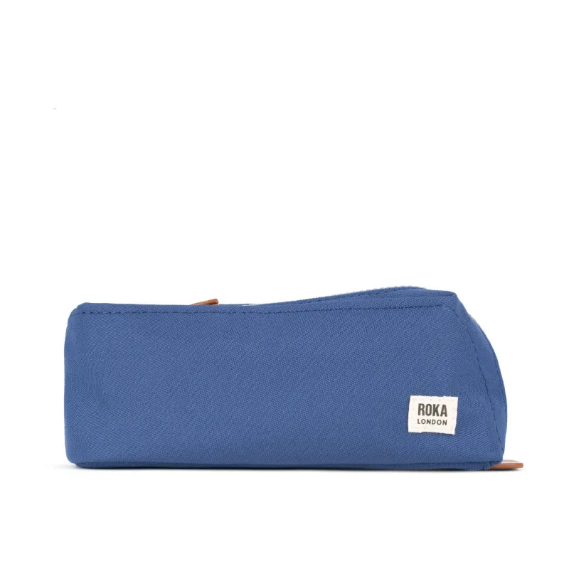 ROKA Pimlico Burnt Blue Small Recycled Canvas Pouch sold by The Foot Factory