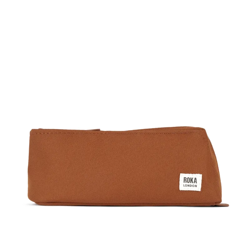 ROKA Pimlico Bran Small Recycled Canvas Pouch sold by The Foot Factory