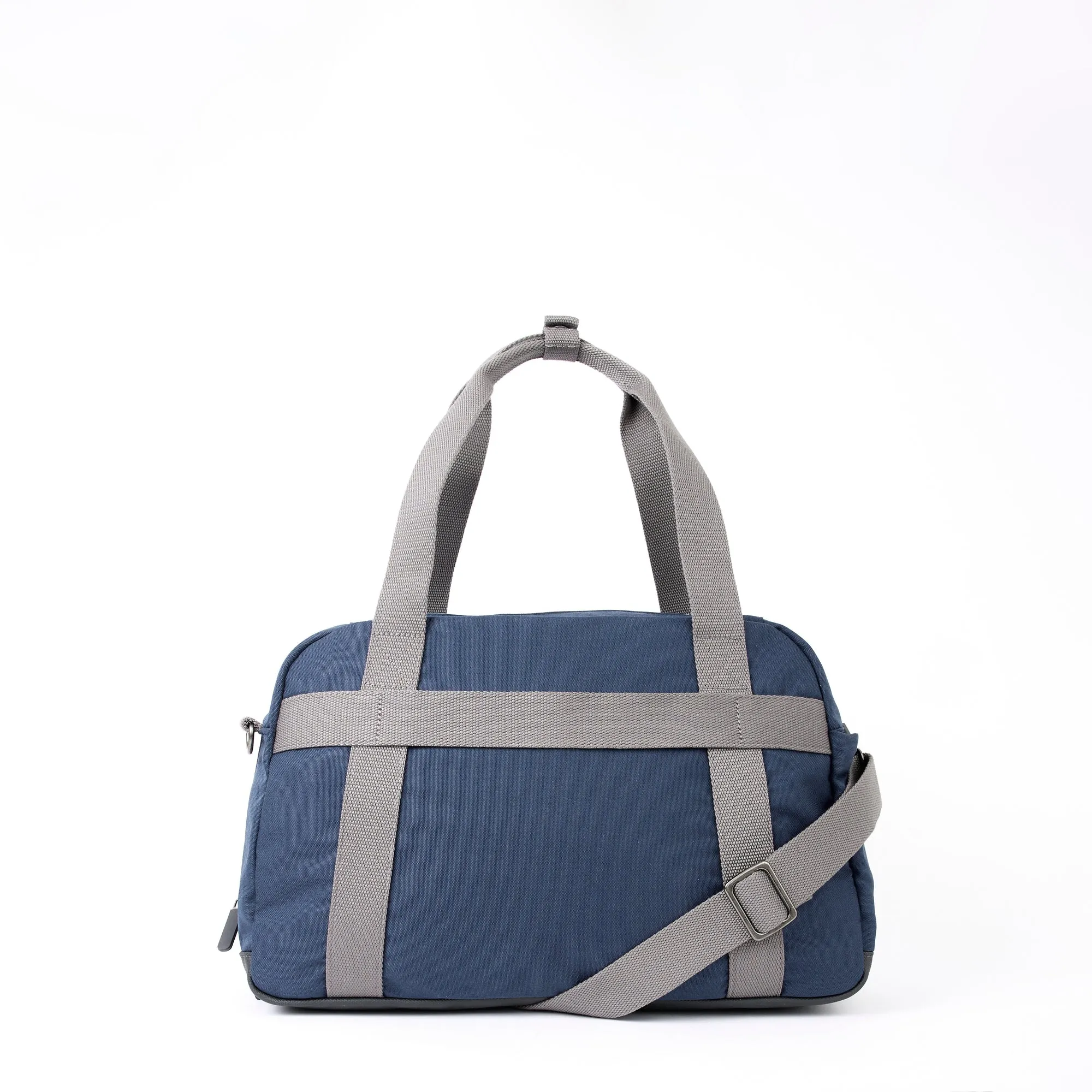 ROKA Gatwick Small Recycled Canvas Bag | Deep Blue sold by The Foot Factory product image thumbnail 3