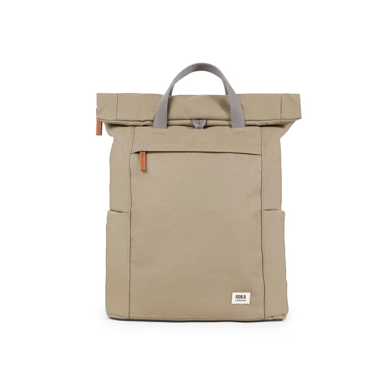 ROKA Finchley A Taupe Large Recycled Canvas Bag sold by The Foot Factory